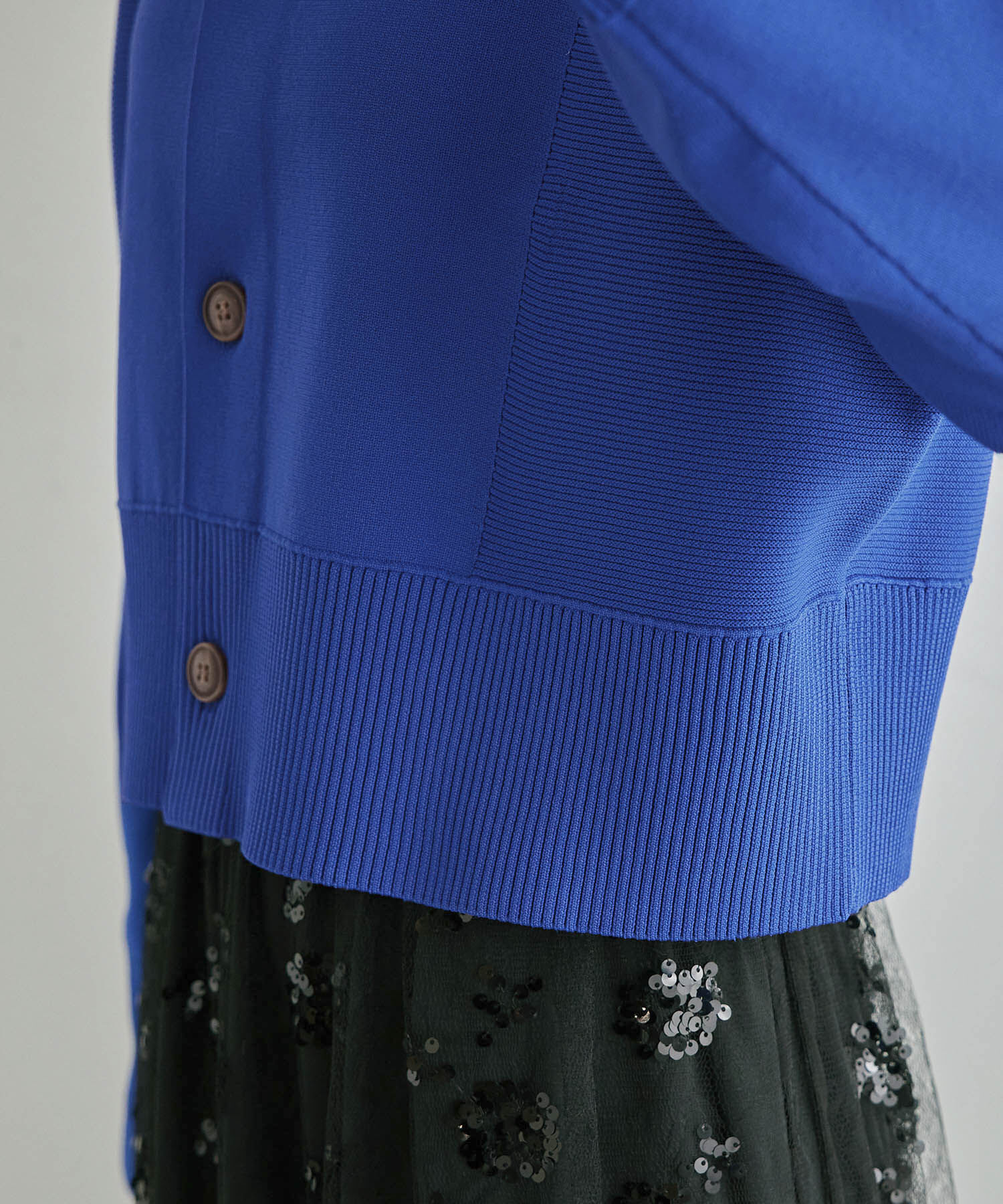 Rope&rsquo;Picnic「編み切り替えニットカーディガン」|カーディガン|