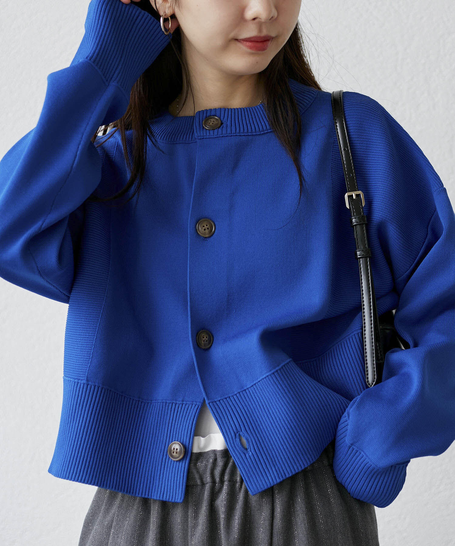 Rope&rsquo;Picnic「編み切り替えニットカーディガン」|カーディガン|