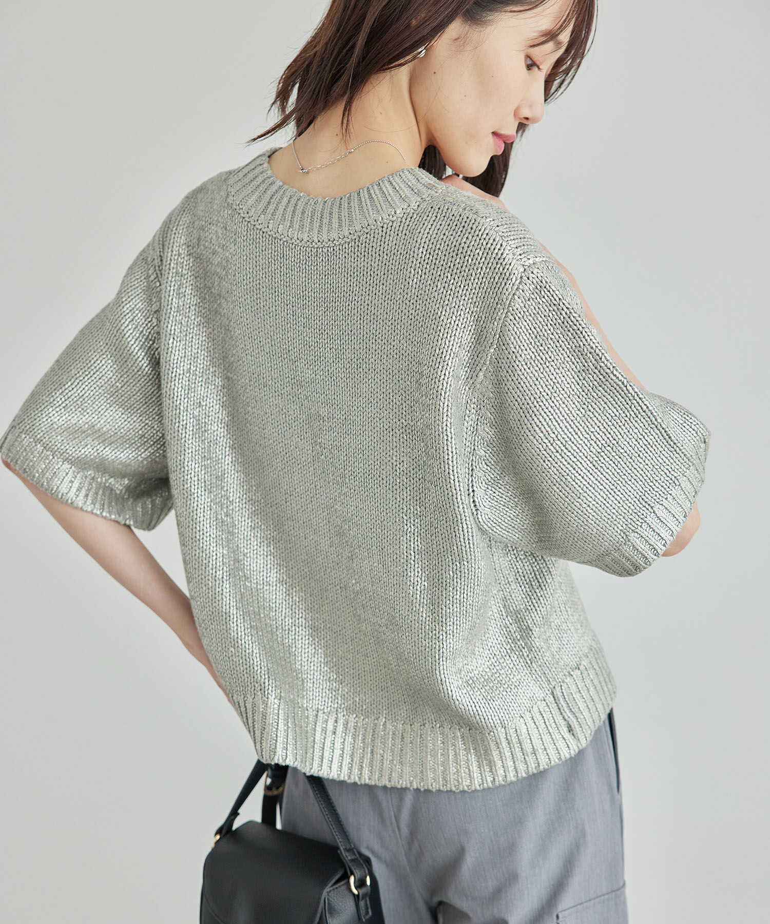 Rope&rsquo;Picnic「【emur/エミュール】箔プリントニット」|ニット・セーター|