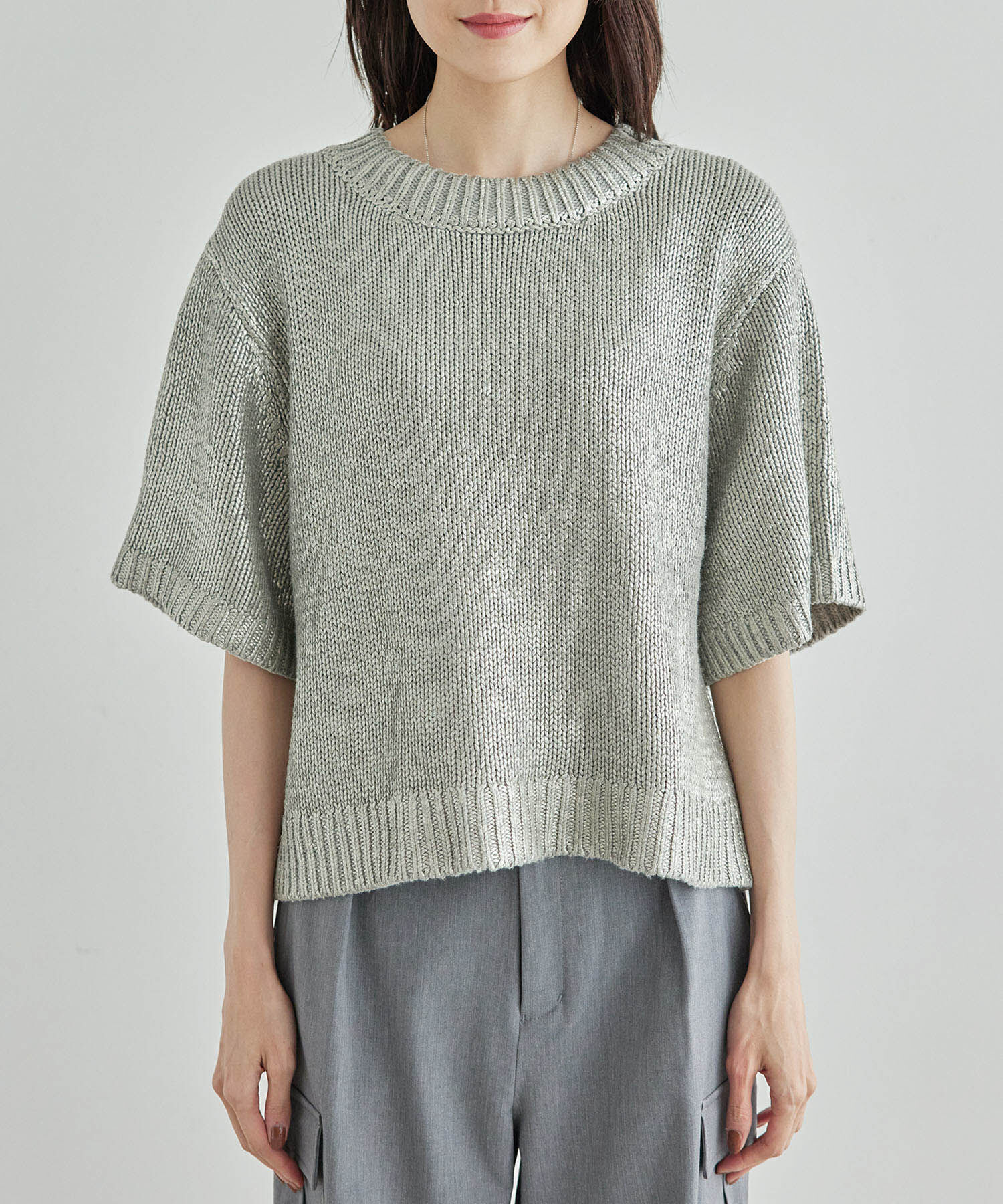 Rope&rsquo;Picnic「【emur/エミュール】箔プリントニット」|ニット・セーター|