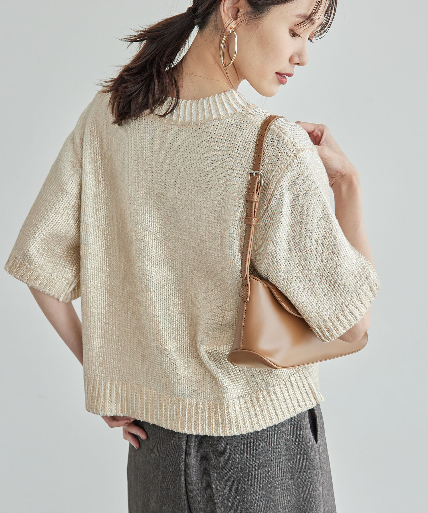 Rope&rsquo;Picnic「【emur/エミュール】箔プリントニット」|ニット・セーター|