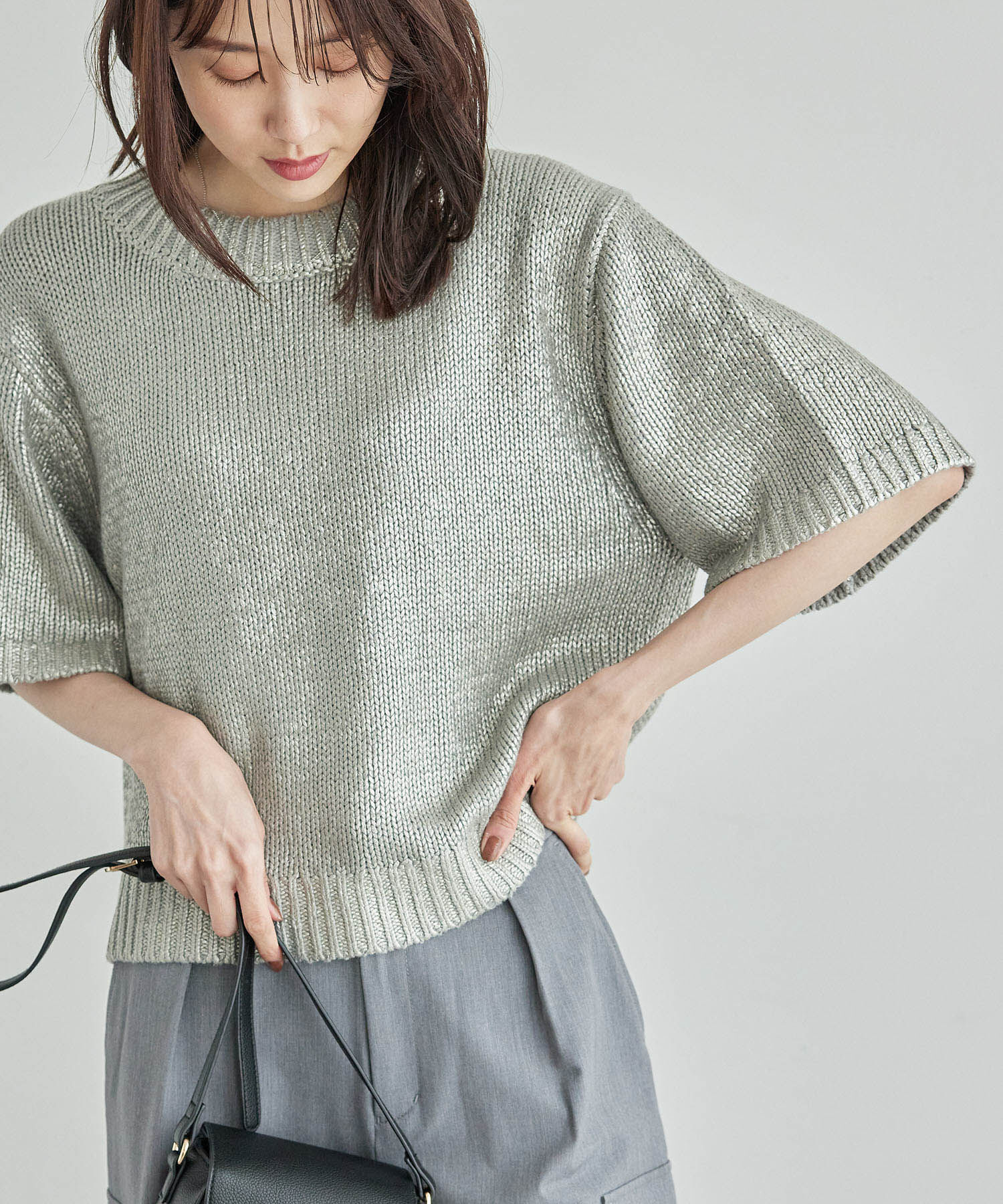 Rope&rsquo;Picnic「【emur/エミュール】箔プリントニット」|ニット・セーター|