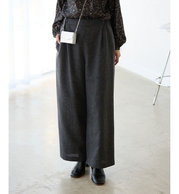 Rope&rsquo;Picnic「【3サイズ展開】きれいめイージーワイドパンツ」|チノ|