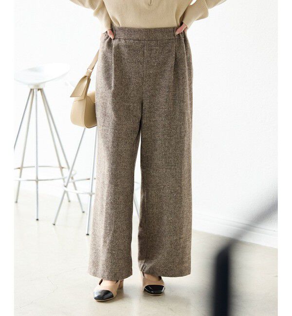 Rope&rsquo;Picnic「【3サイズ展開】きれいめイージーワイドパンツ」|チノ|