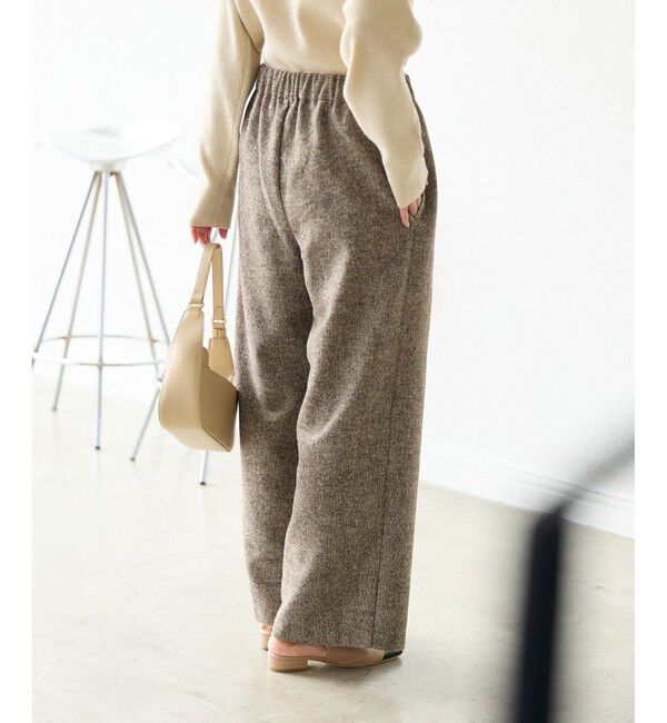 Rope&rsquo;Picnic「【3サイズ展開】きれいめイージーワイドパンツ」|チノ|