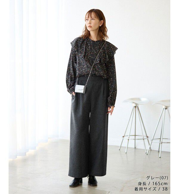 Rope&rsquo;Picnic「【3サイズ展開】きれいめイージーワイドパンツ」|チノ|