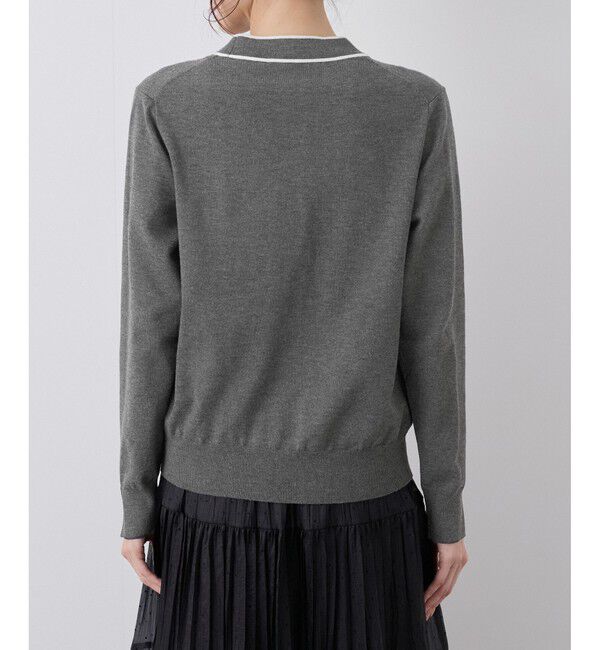 Rope&rsquo;Picnic「ライン入りニットカーディガン/保温」|カーディガン|