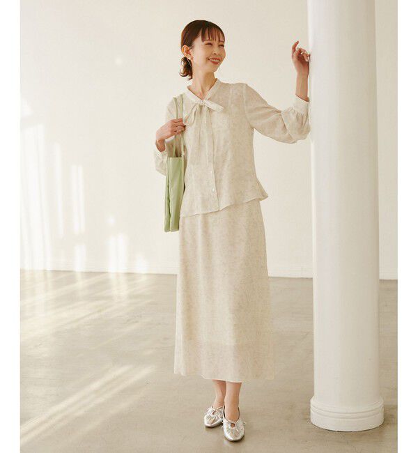 Rope&rsquo;Picnic「【YOKU MOKU/ヨックモック&times;ROPE' PICNIC】リボンブラウス」|シャツ・ブラウス|