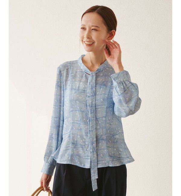 Rope&rsquo;Picnic「【YOKU MOKU/ヨックモック&times;ROPE' PICNIC】リボンブラウス」|シャツ・ブラウス|