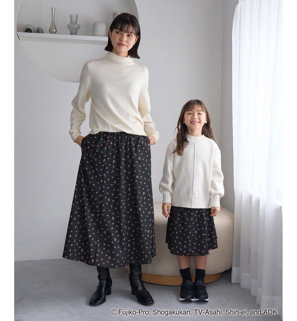 Rope&rsquo;Picnic「【ドラえもんコレクション】花柄スカート/リンクコーデ」|スカート|