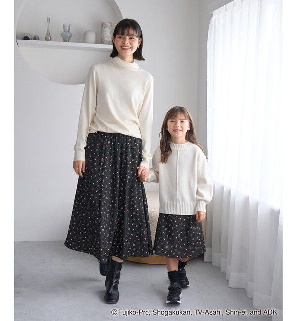 Rope&rsquo;Picnic「【ドラえもんコレクション】花柄スカート/リンクコーデ」|スカート|