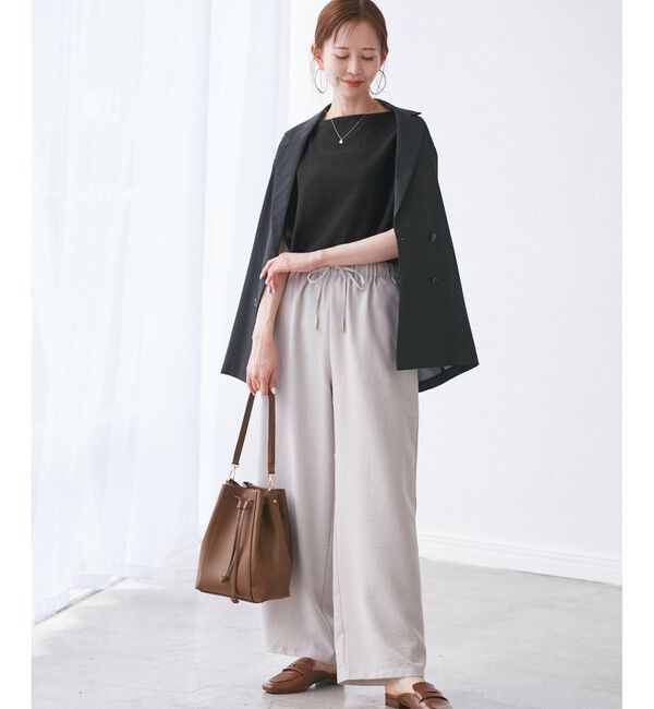 Rope&rsquo;Picnic「【UVカット・吸水速乾・遮熱】Comfort Seriesコンフォートシリーズ/二の腕が隠れるニット」|ニット・セーター|