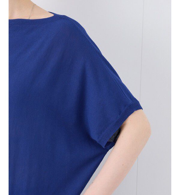 Rope&rsquo;Picnic「【UVカット・吸水速乾・遮熱】Comfort Seriesコンフォートシリーズ/二の腕が隠れるニット」|ニット・セーター|