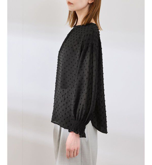Rope&rsquo;Picnic「袖コンシャスドットシアーブラウス」|シャツ・ブラウス|