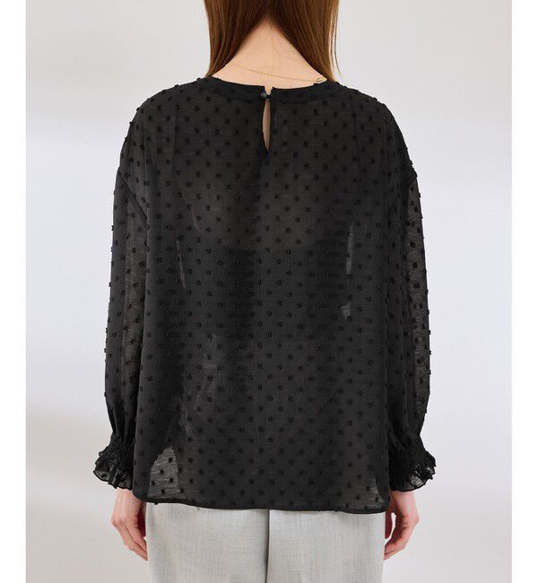 Rope&rsquo;Picnic「袖コンシャスドットシアーブラウス」|シャツ・ブラウス|