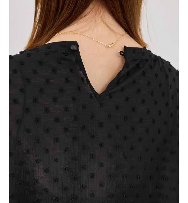 Rope&rsquo;Picnic「袖コンシャスドットシアーブラウス」|シャツ・ブラウス|