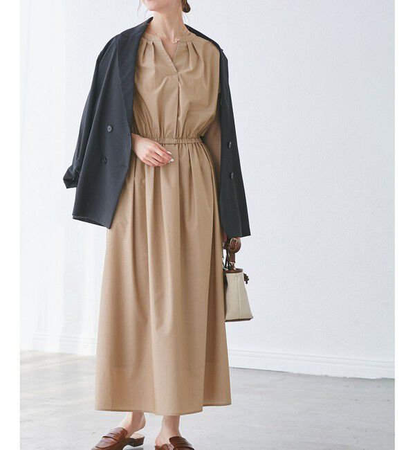 Rope&rsquo;Picnic「【UVカット・接触冷感・イージーケア】スキッパーシャツワンピース」|ワンピース|