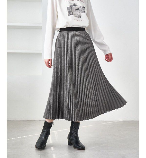 Rope&rsquo;Picnic「ラメチェックプリーツスカート/着丈が選べる」|スカート|