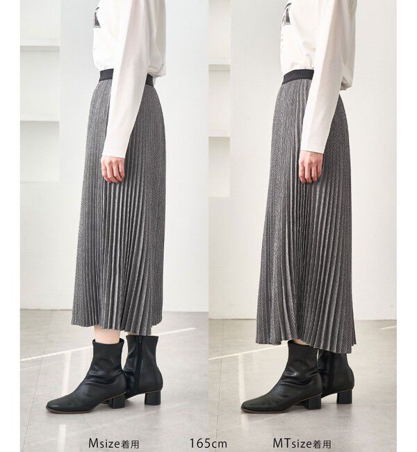 Rope&rsquo;Picnic「ラメチェックプリーツスカート/着丈が選べる」|スカート|