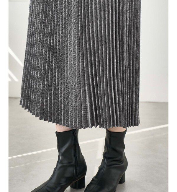 Rope&rsquo;Picnic「ラメチェックプリーツスカート/着丈が選べる」|スカート|