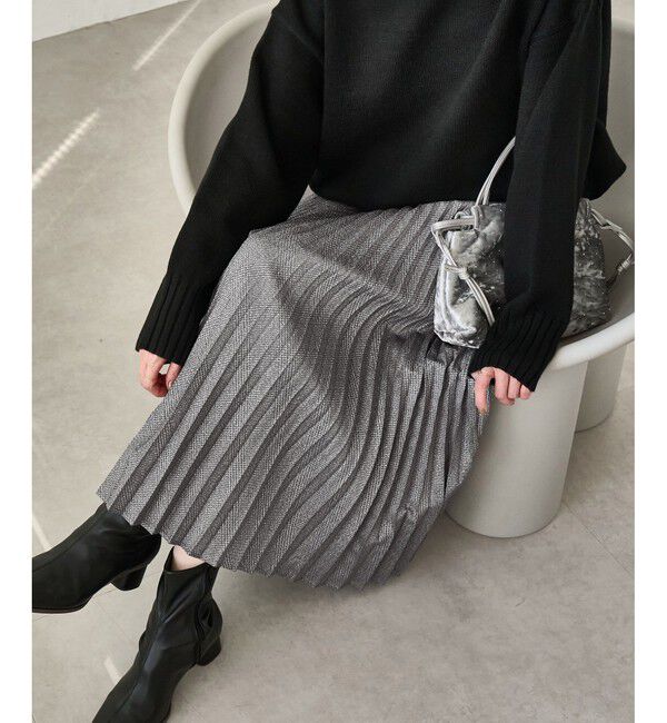 Rope&rsquo;Picnic「ラメチェックプリーツスカート/着丈が選べる」|スカート|