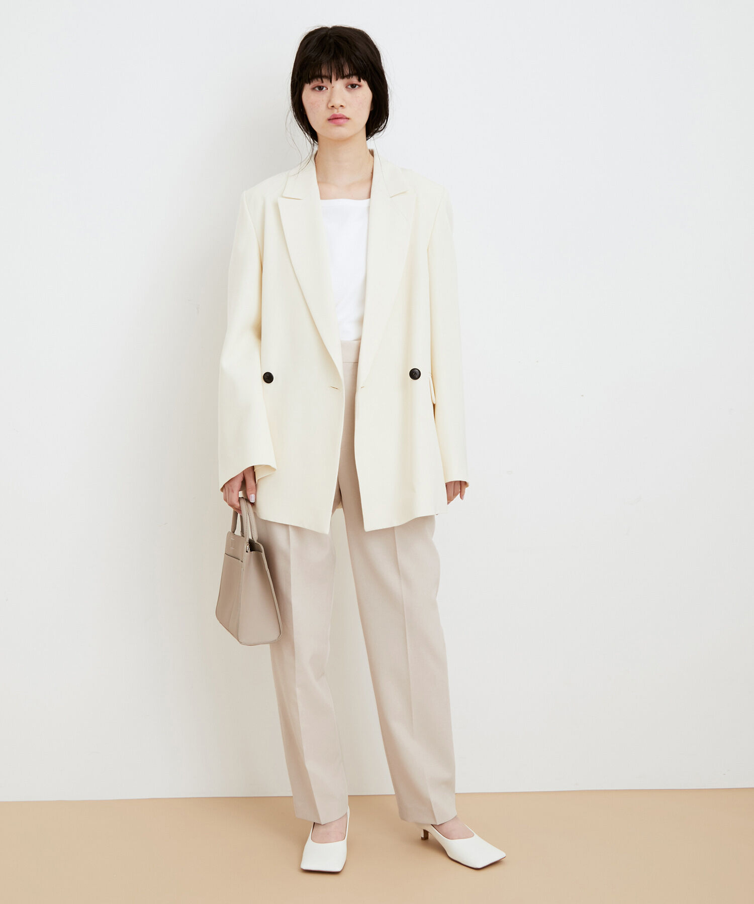 ADAM ET ROPE'「【サステナブル】スリムスラックス」|スラックス|