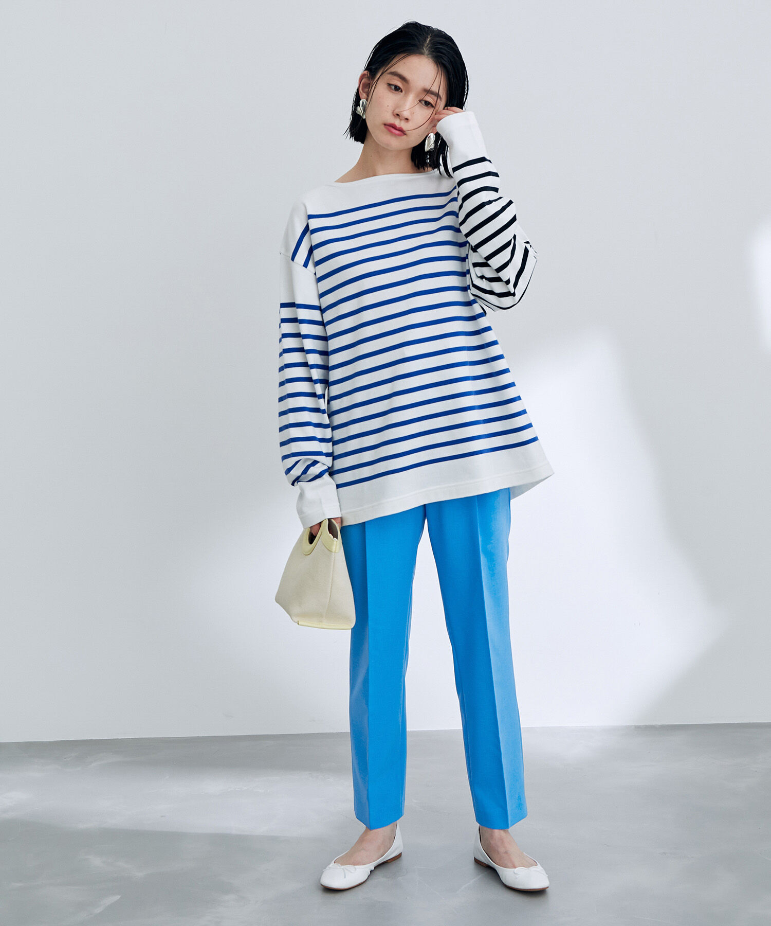 ADAM ET ROPE'「【サステナブル】スリムスラックス」|スラックス|