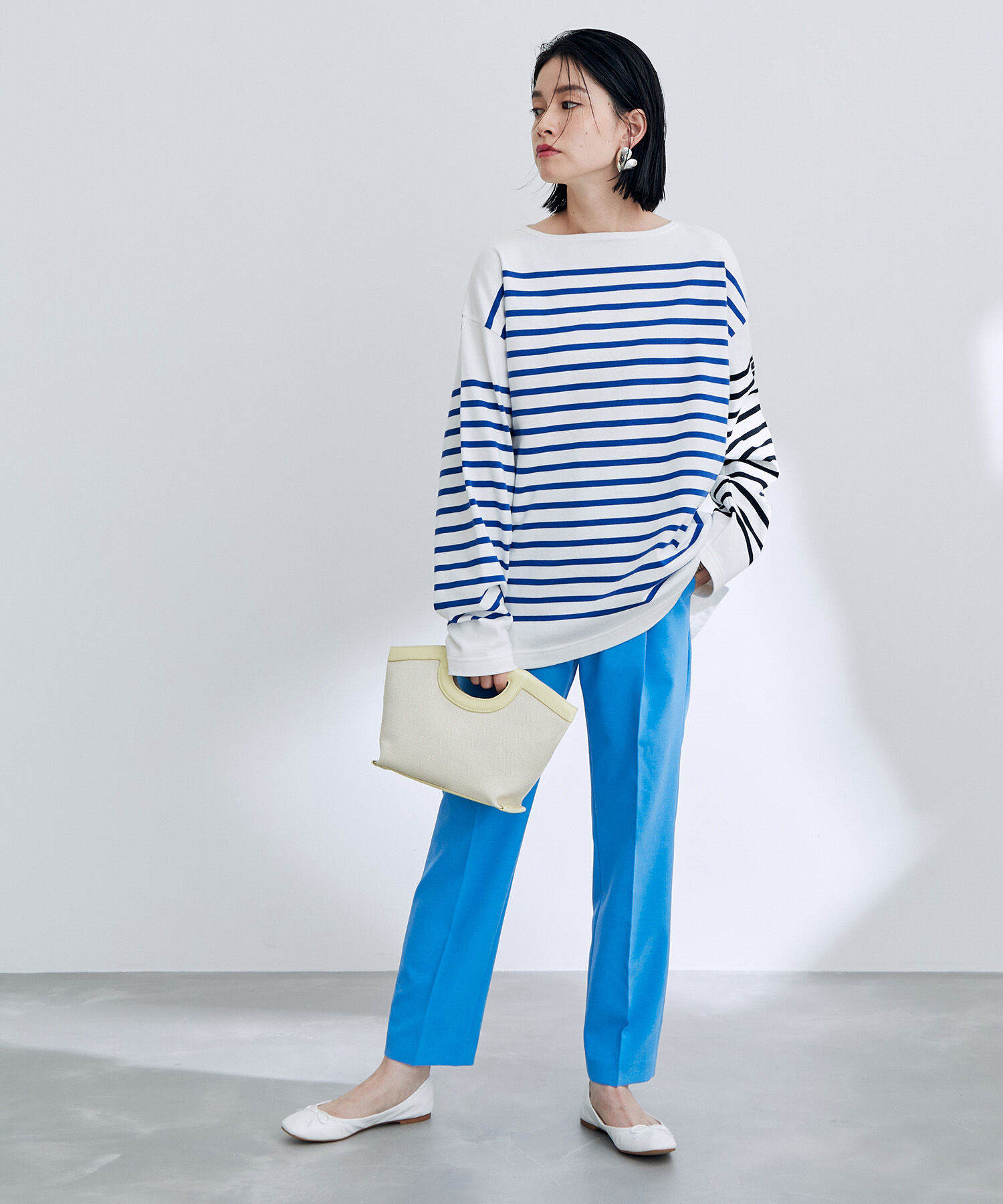 ADAM ET ROPE'「【サステナブル】スリムスラックス」|スラックス|