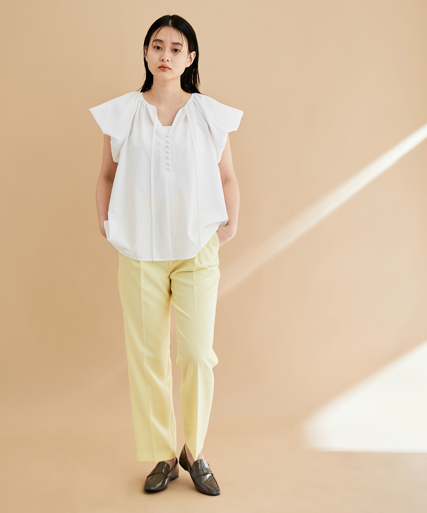 ADAM ET ROPE'「【晴雨兼用】ポーチ付きレインローファー」|レインシューズ|