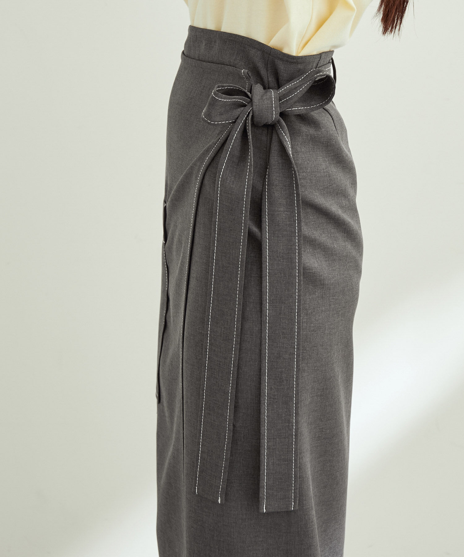 ADAM ET ROPE'「エプロンラップスカート」|スカート|