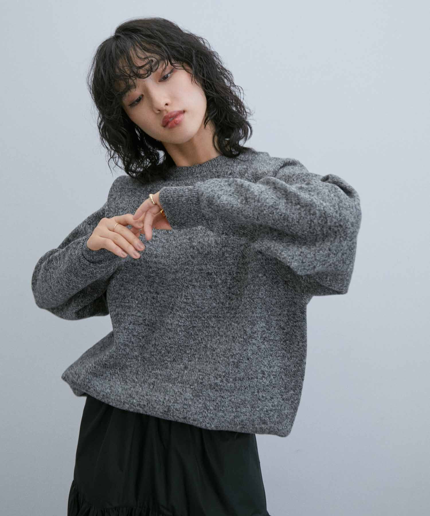 ADAM ET ROPE'「《ドラマ着用》杢スウェット クルーネック ニットプルオーバー/ヘビーウエイト/ユニセックス」|ニット・セーター|