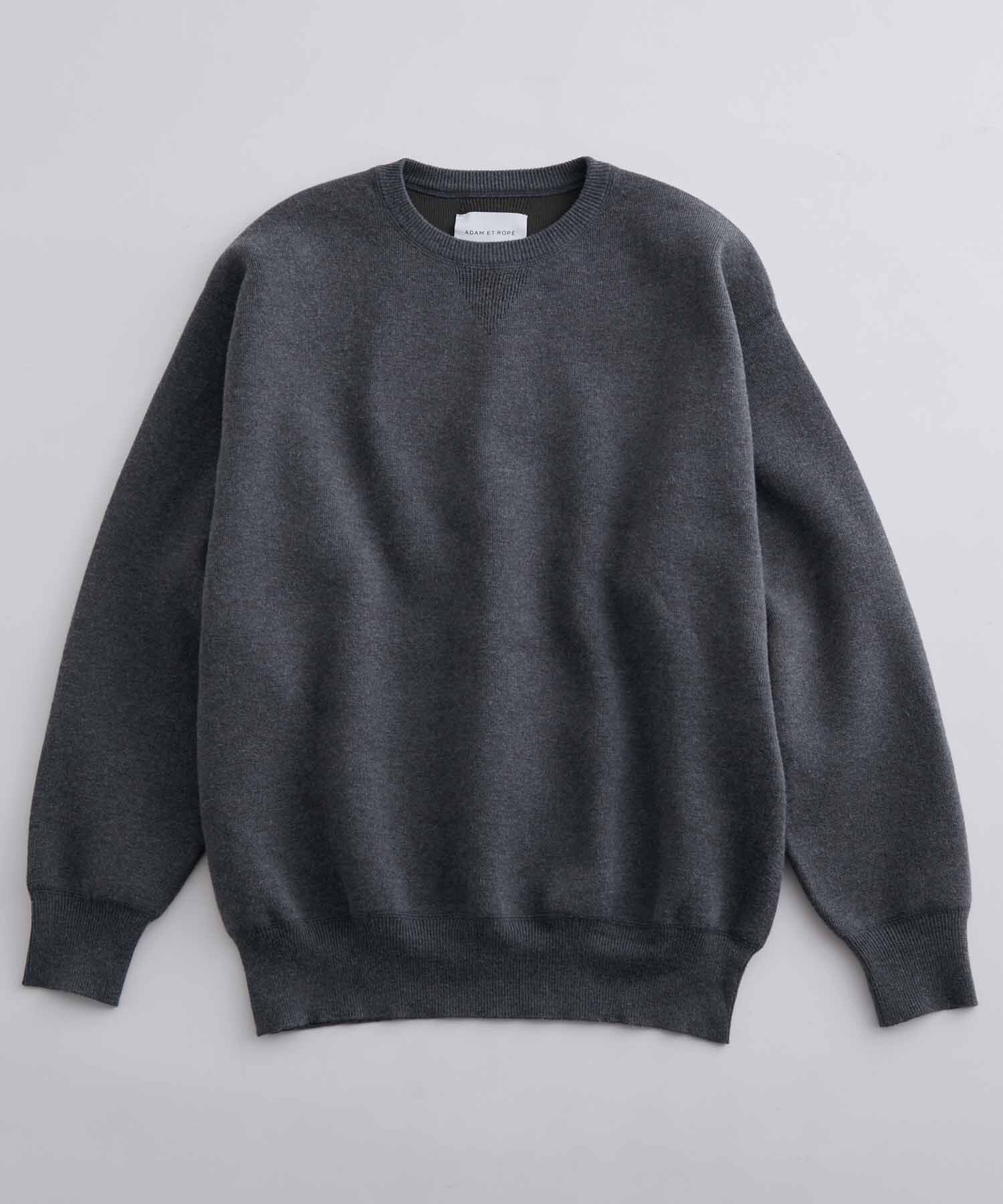 ADAM ET ROPE'「《ドラマ着用》杢スウェット クルーネック ニットプルオーバー/ヘビーウエイト/ユニセックス」|ニット・セーター|