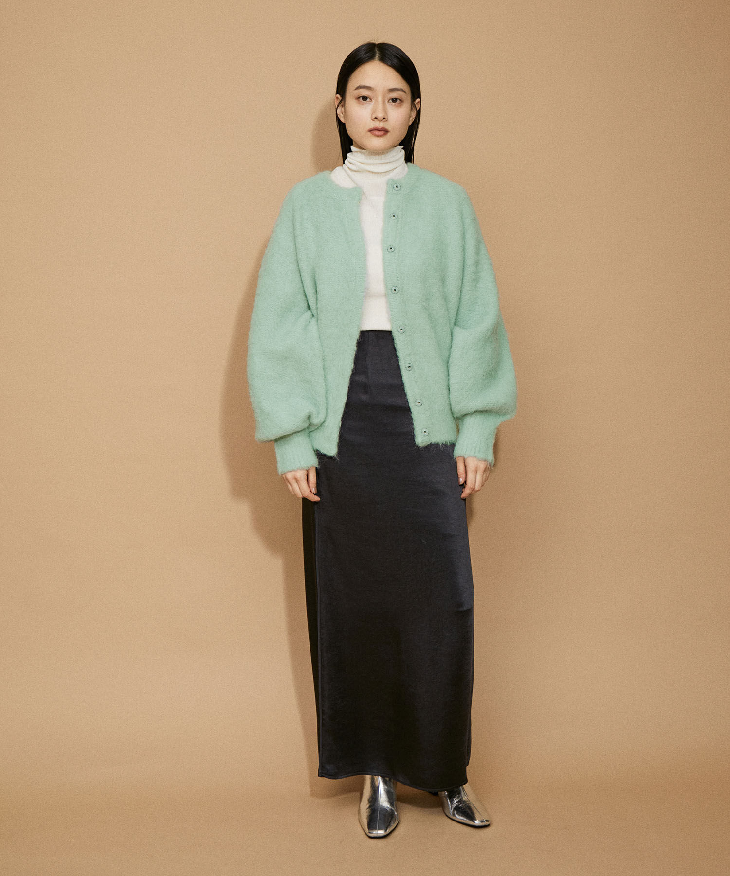 ADAM ET ROPE'「【WEB限定(一部店舗展開あり)】ファーニットミドルカーディガン」|カーディガン|