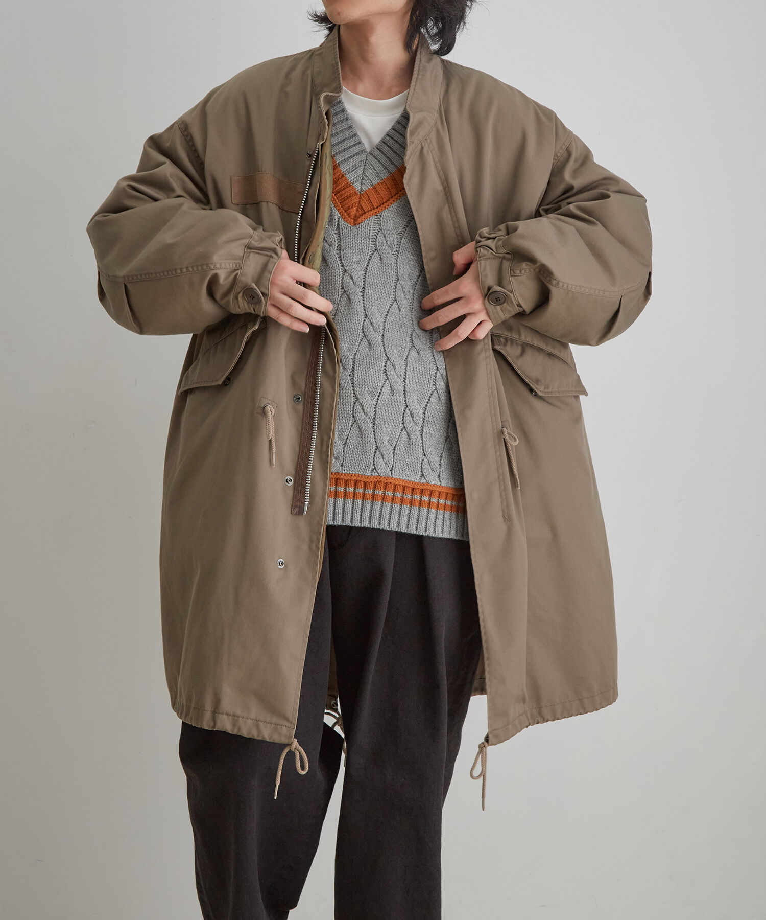 ADAM ET ROPE'「《2点セット》M-65 ビッグシルエット モッズコート / コート＆中綿ライナーセット / ライナー取り外し可能 」|その他|