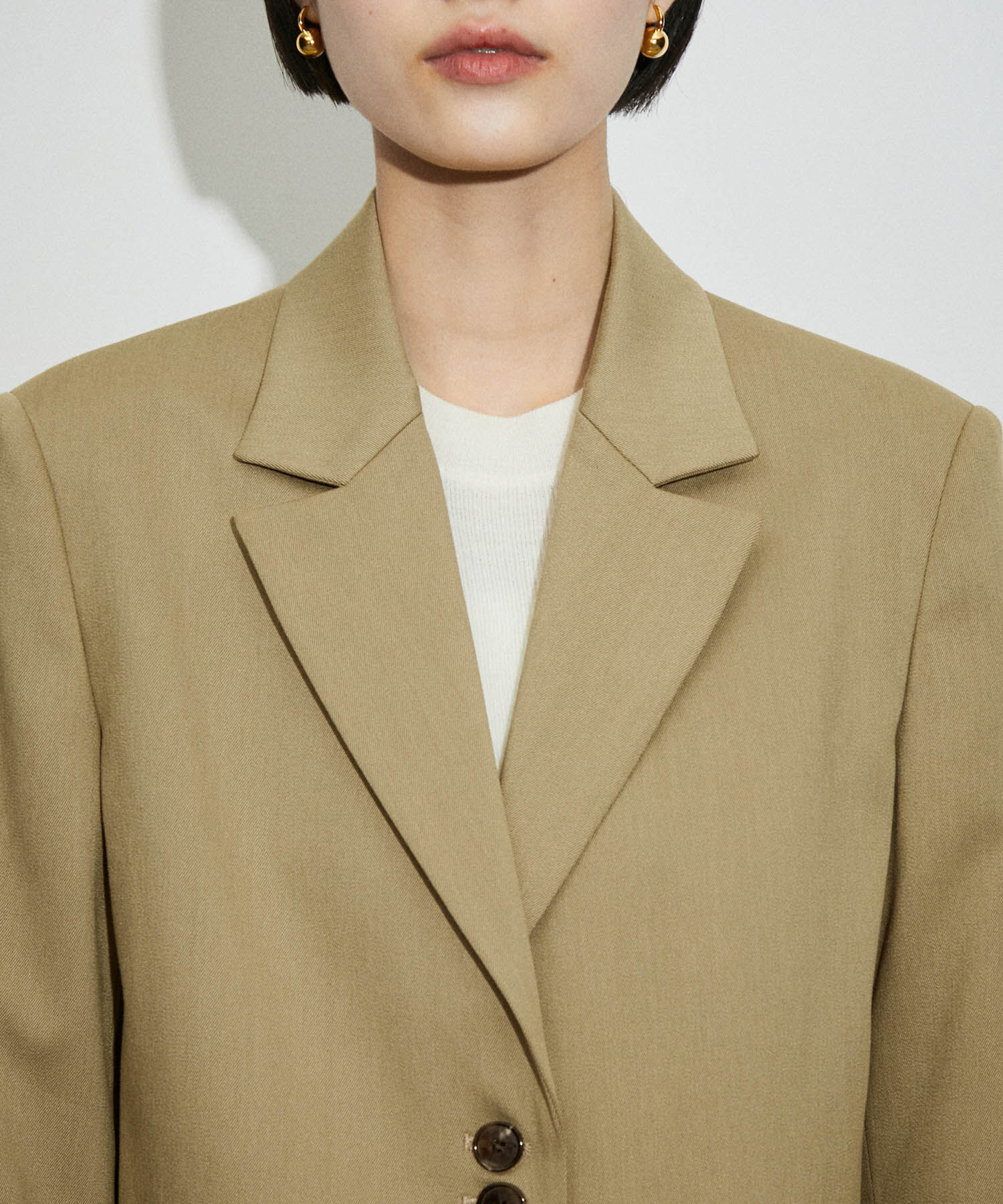 ADAM ET ROPE'「【サステナブル】クラウドボタンテーラードジャケット」|テーラードジャケット|