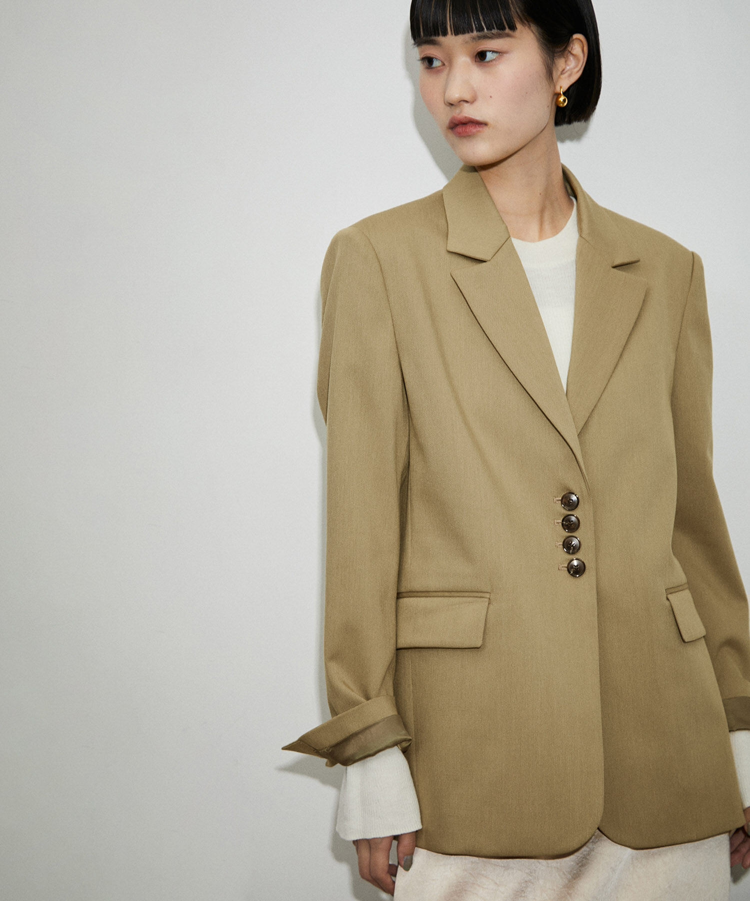 ADAM ET ROPE'「【サステナブル】クラウドボタンテーラードジャケット」|テーラードジャケット|