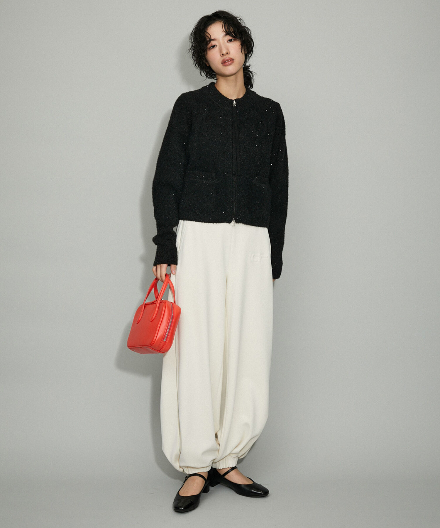 ADAM ET ROPE'「【WEB限定・新色追加】ラメニットカーディガン」|カーディガン|