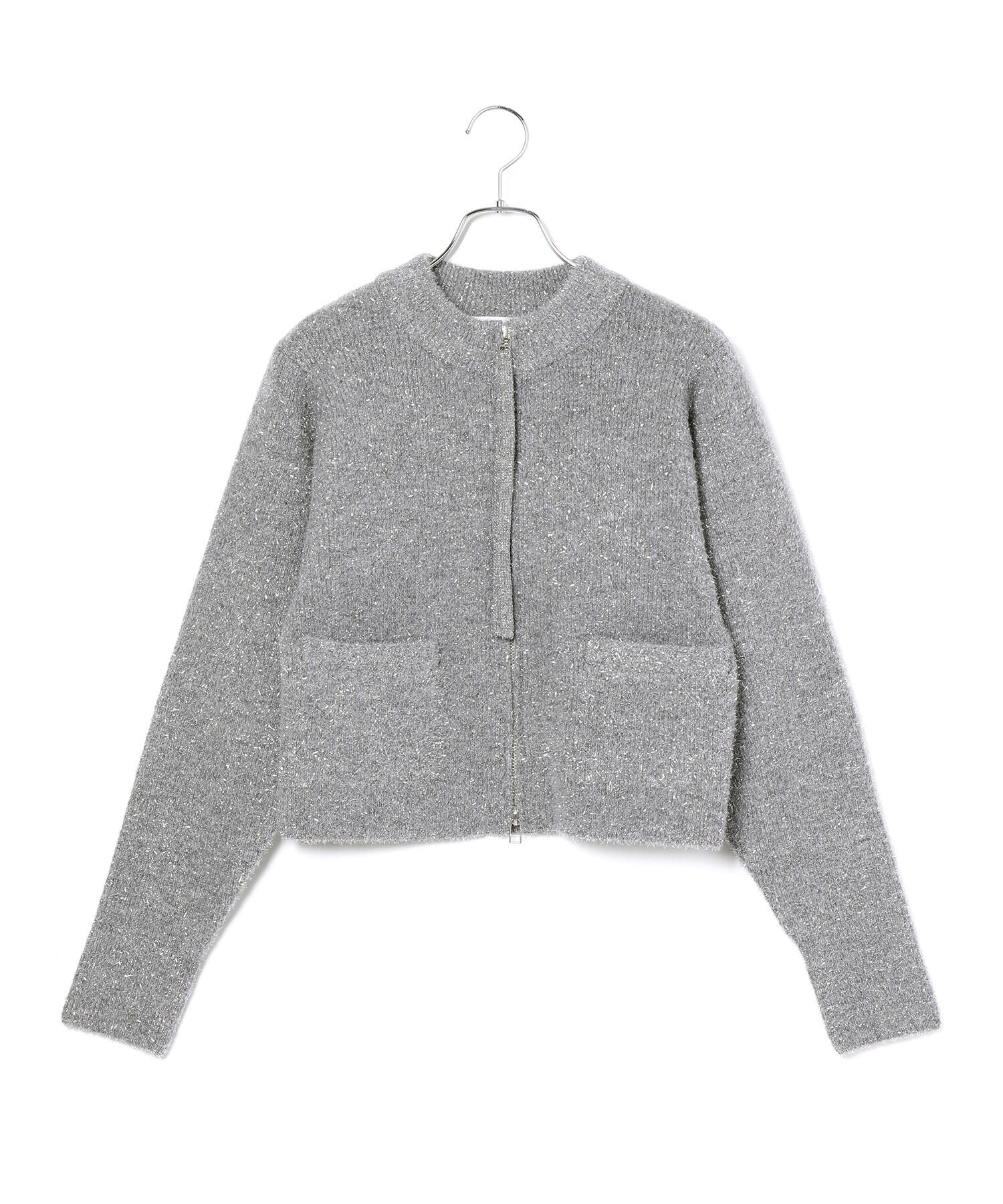 ADAM ET ROPE'「【WEB限定・新色追加】ラメニットカーディガン」|カーディガン|