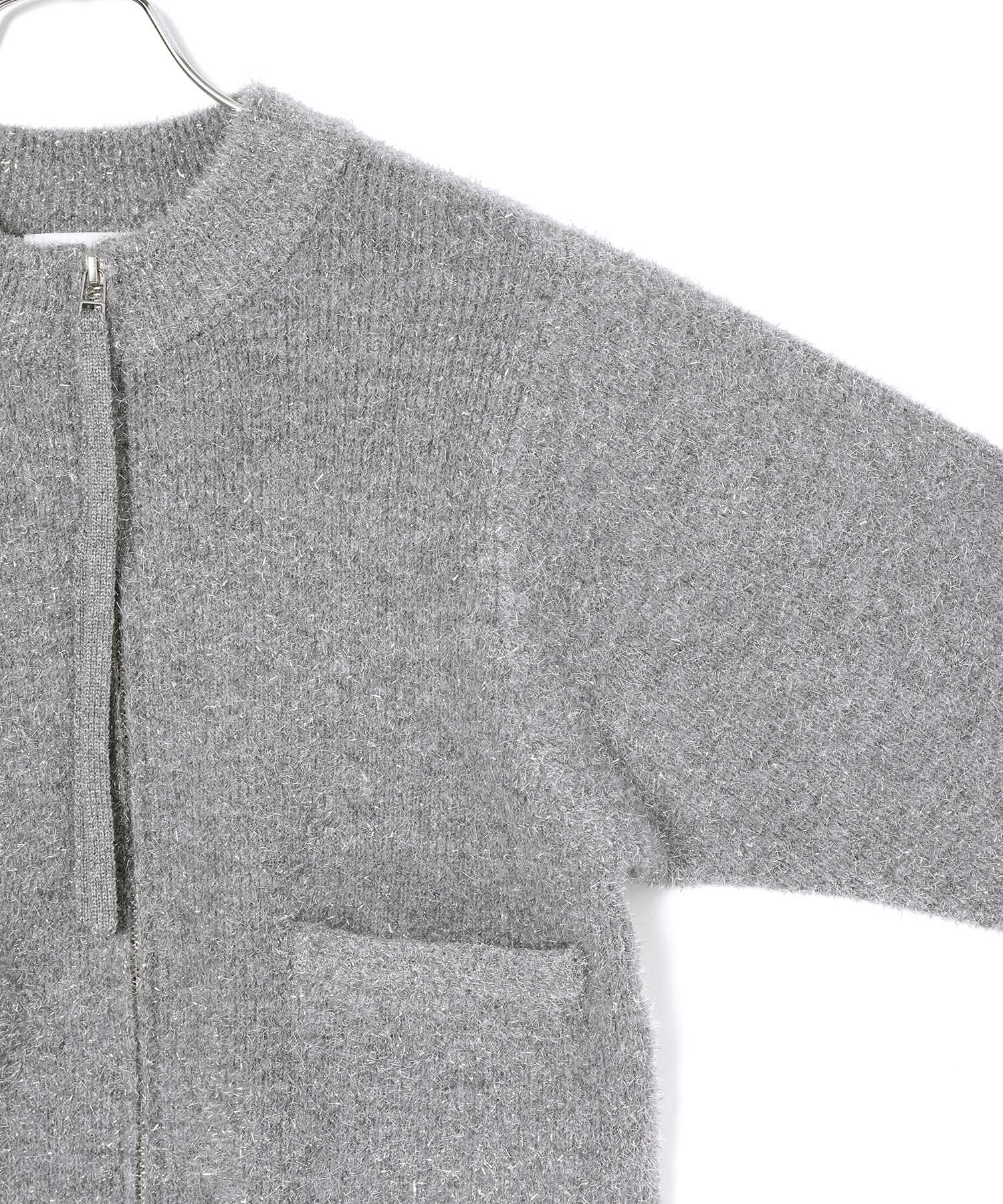 ADAM ET ROPE'「【WEB限定・新色追加】ラメニットカーディガン」|カーディガン|