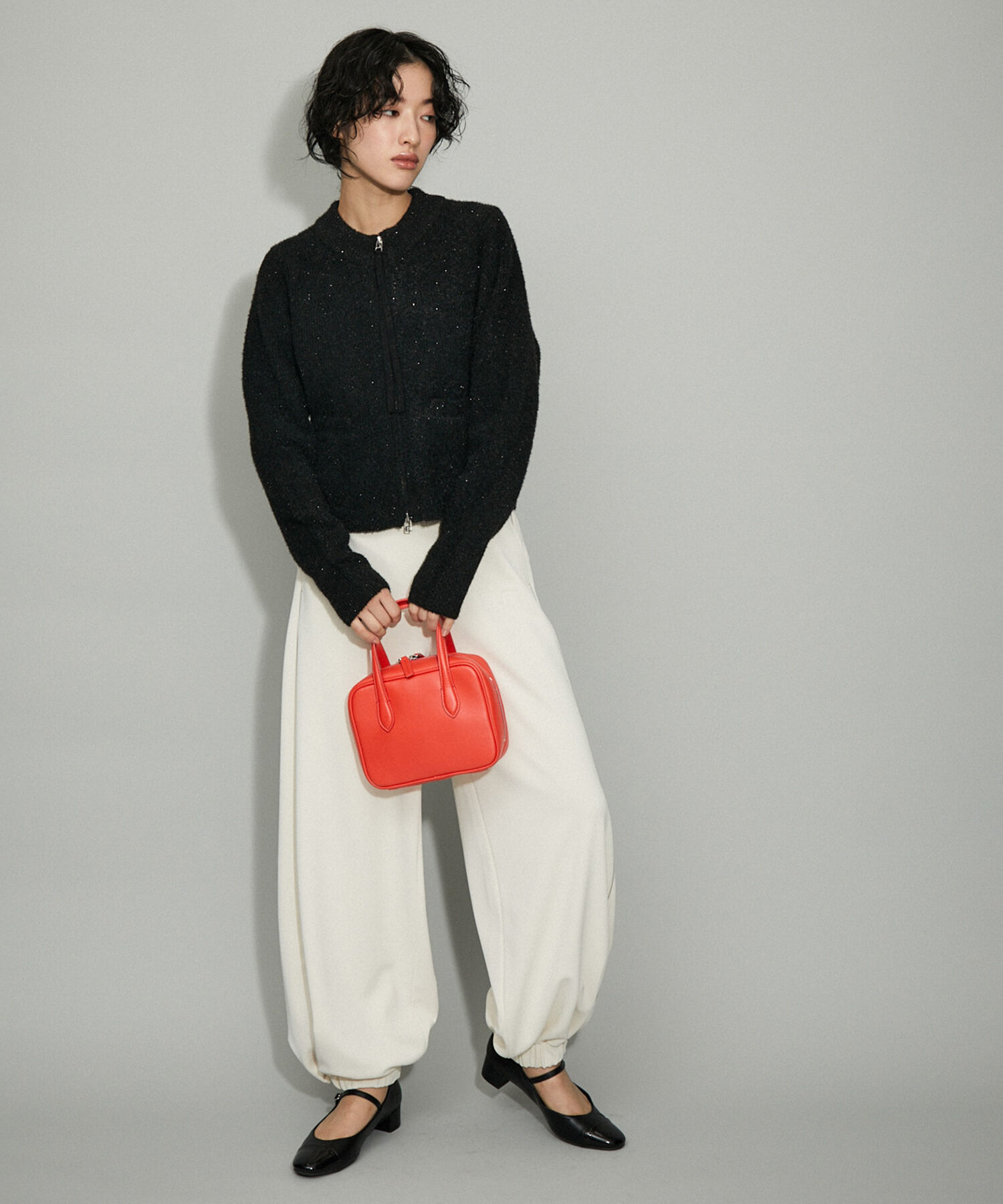 ADAM ET ROPE'「【WEB限定・新色追加】ラメニットカーディガン」|カーディガン|