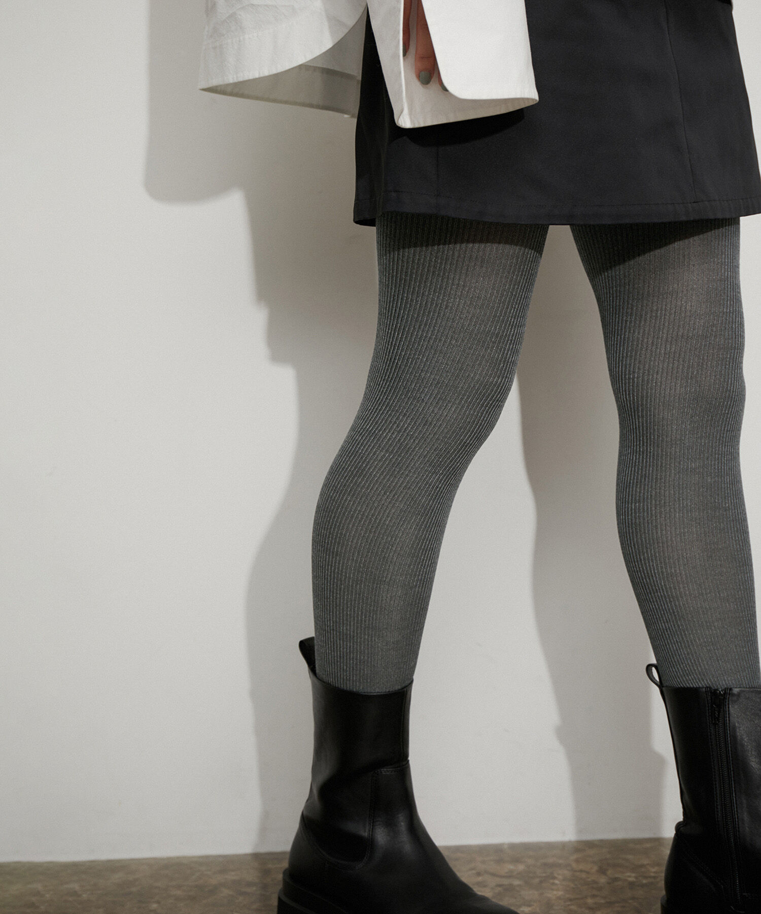 ADAM ET ROPE'「RESTFOLK SILK タイツ」|タイツ・ストッキング|グレー(07)