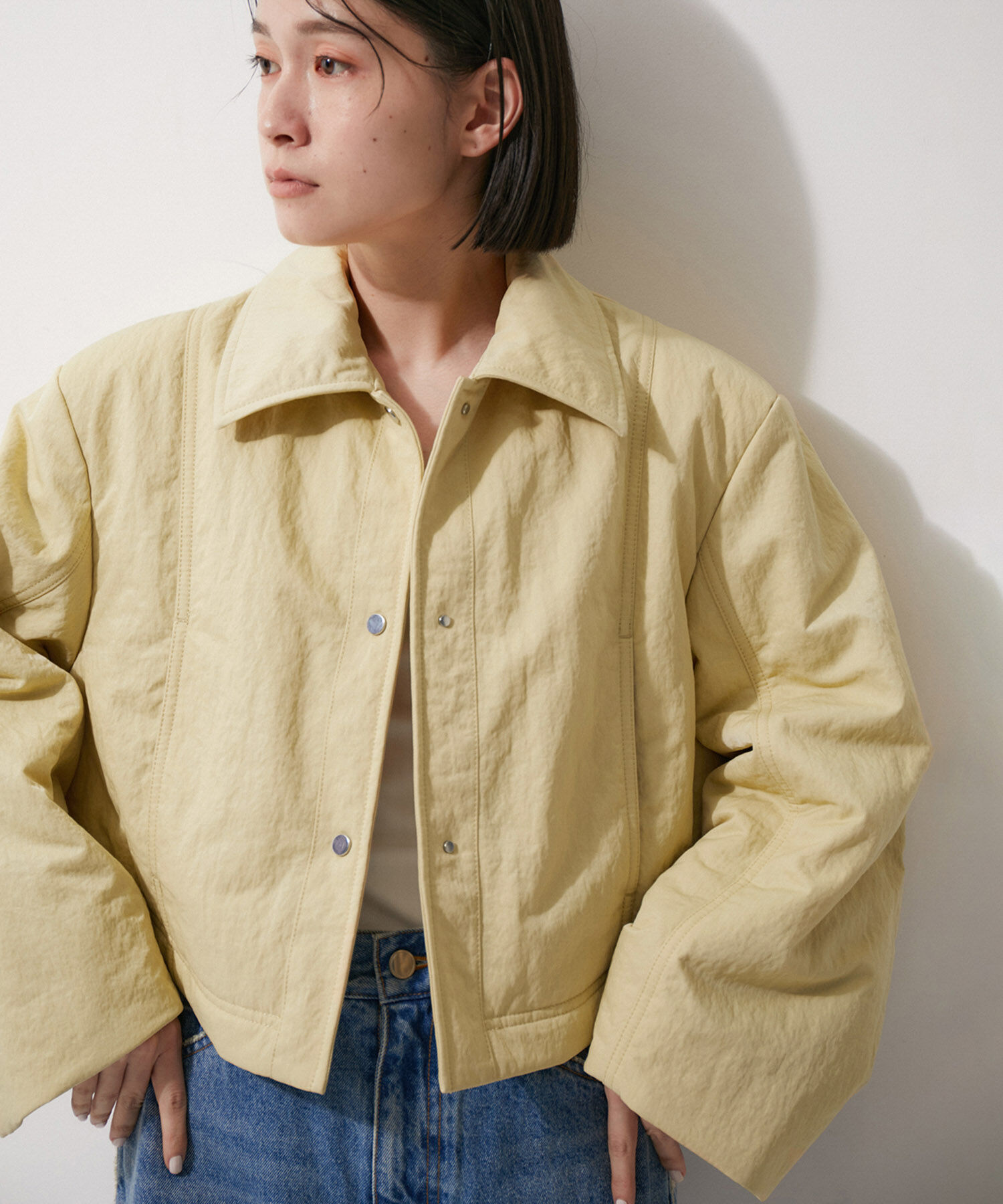 ADAM ET ROPE'「【環境配慮】ショートパディングジャケット」|その他|ベージュ(27)