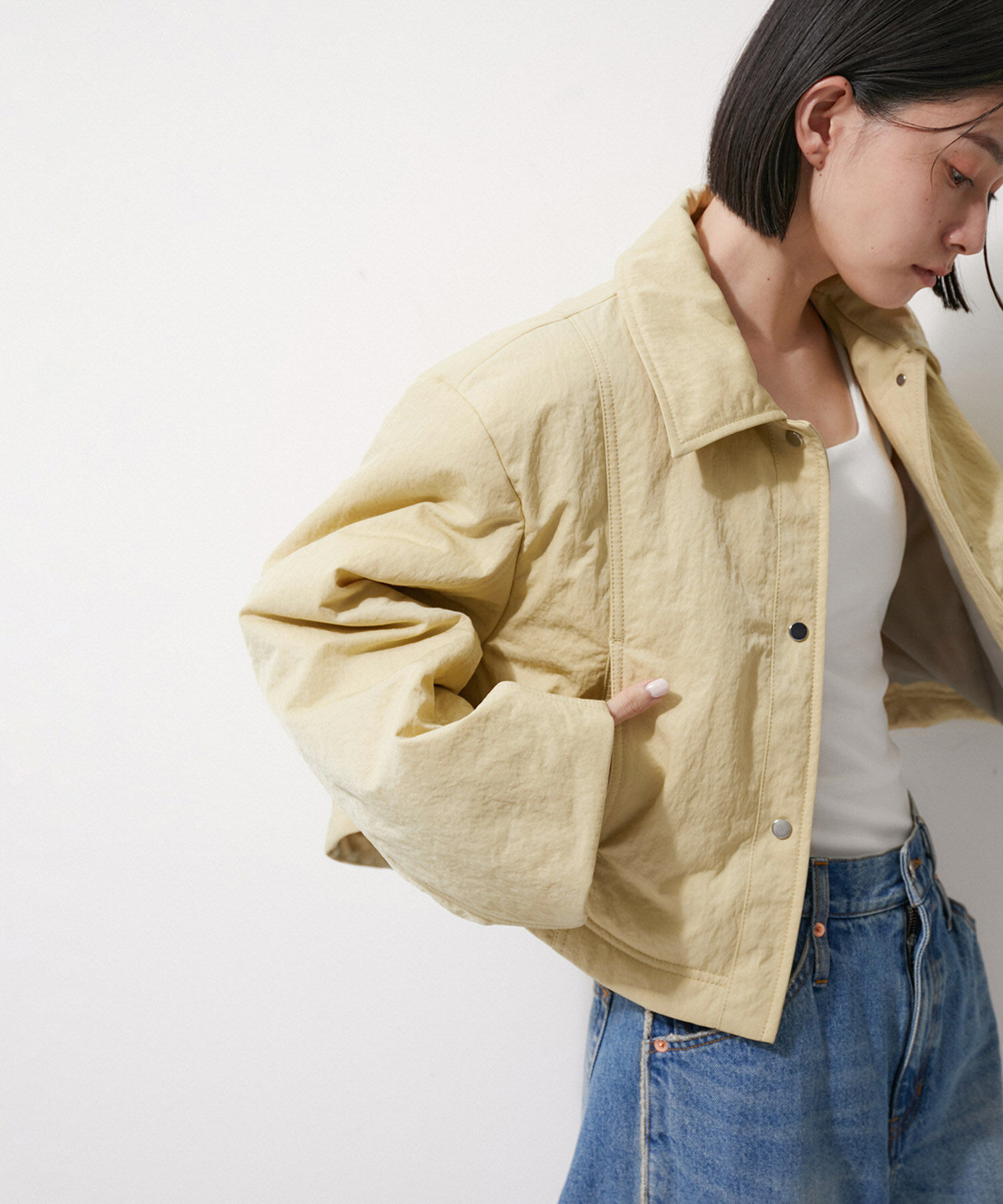 ADAM ET ROPE'「【環境配慮】ショートパディングジャケット」|その他|