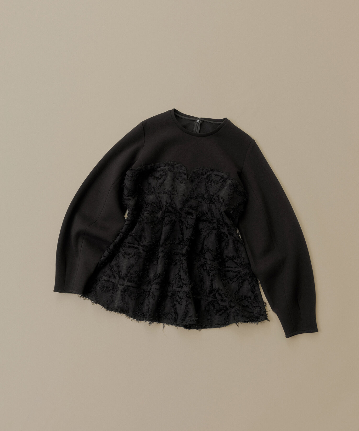 ADAM ET ROPE'「【サステナブル・オケージョン・洗える・再入荷】ジャカードビスチェコンビプルオーバー」|Tシャツ・カットソー|