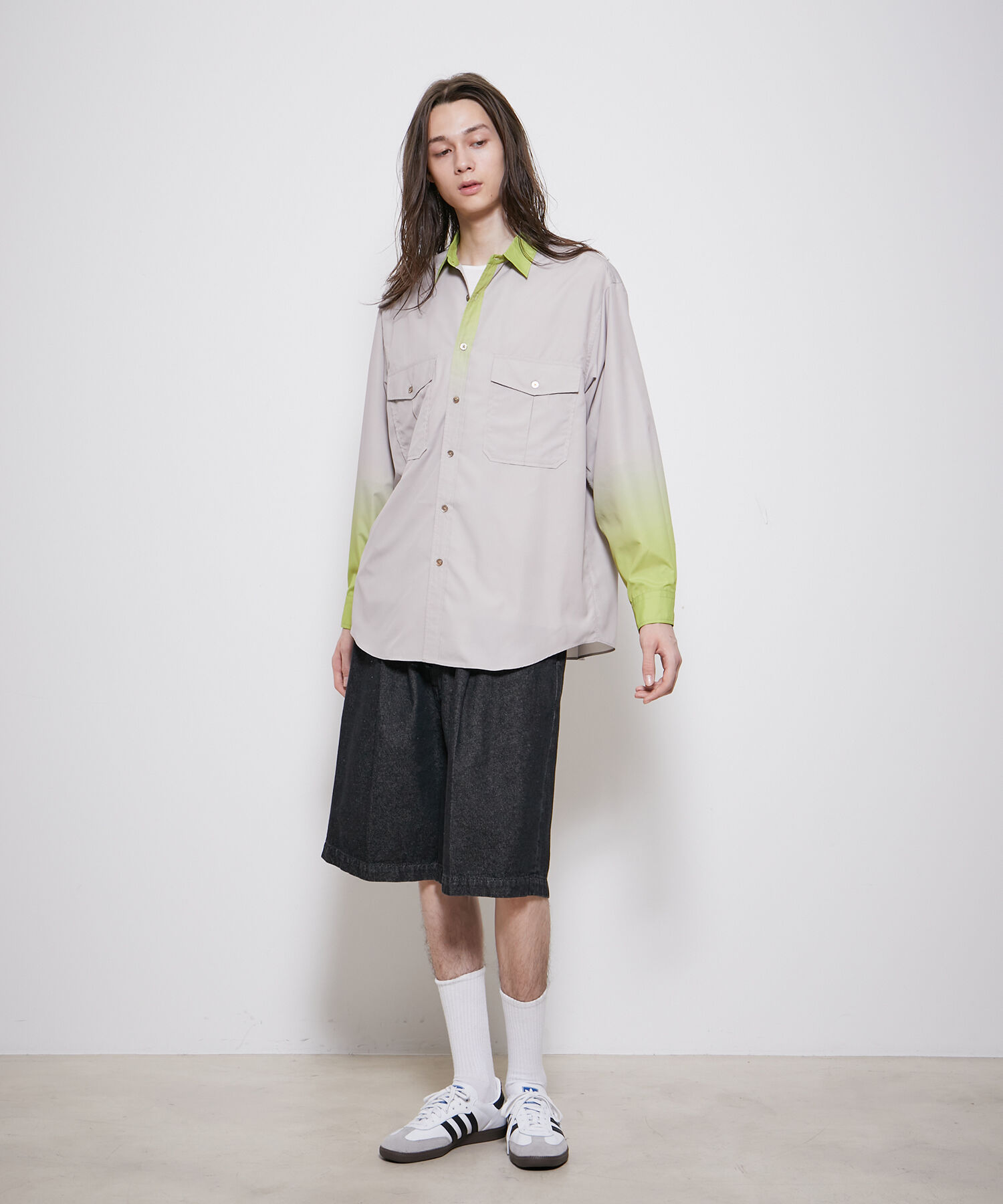 ADAM ET ROPE'「ルーズクレリック グラデーション レギュラーカラー シャツ / ユニセックス」|シャツ・ブラウス|