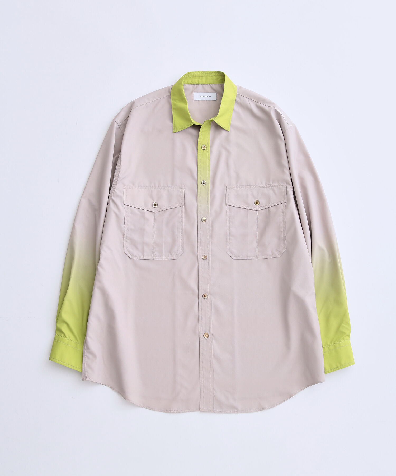 ADAM ET ROPE'「ルーズクレリック グラデーション レギュラーカラー シャツ / ユニセックス」|シャツ・ブラウス|