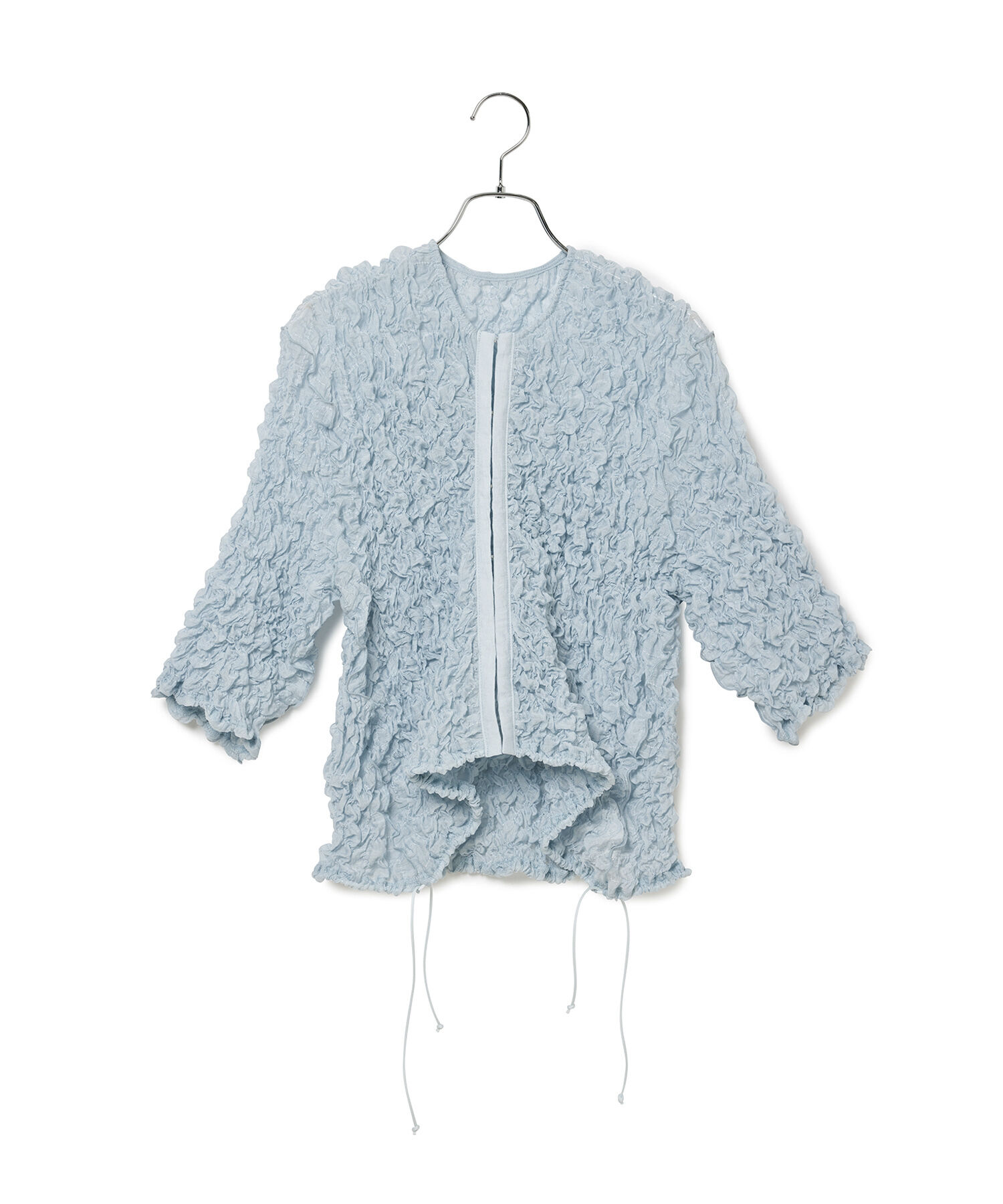 ADAM ET ROPE'「【洗える】シャーリングギャザーホックトップス」|カーディガン|