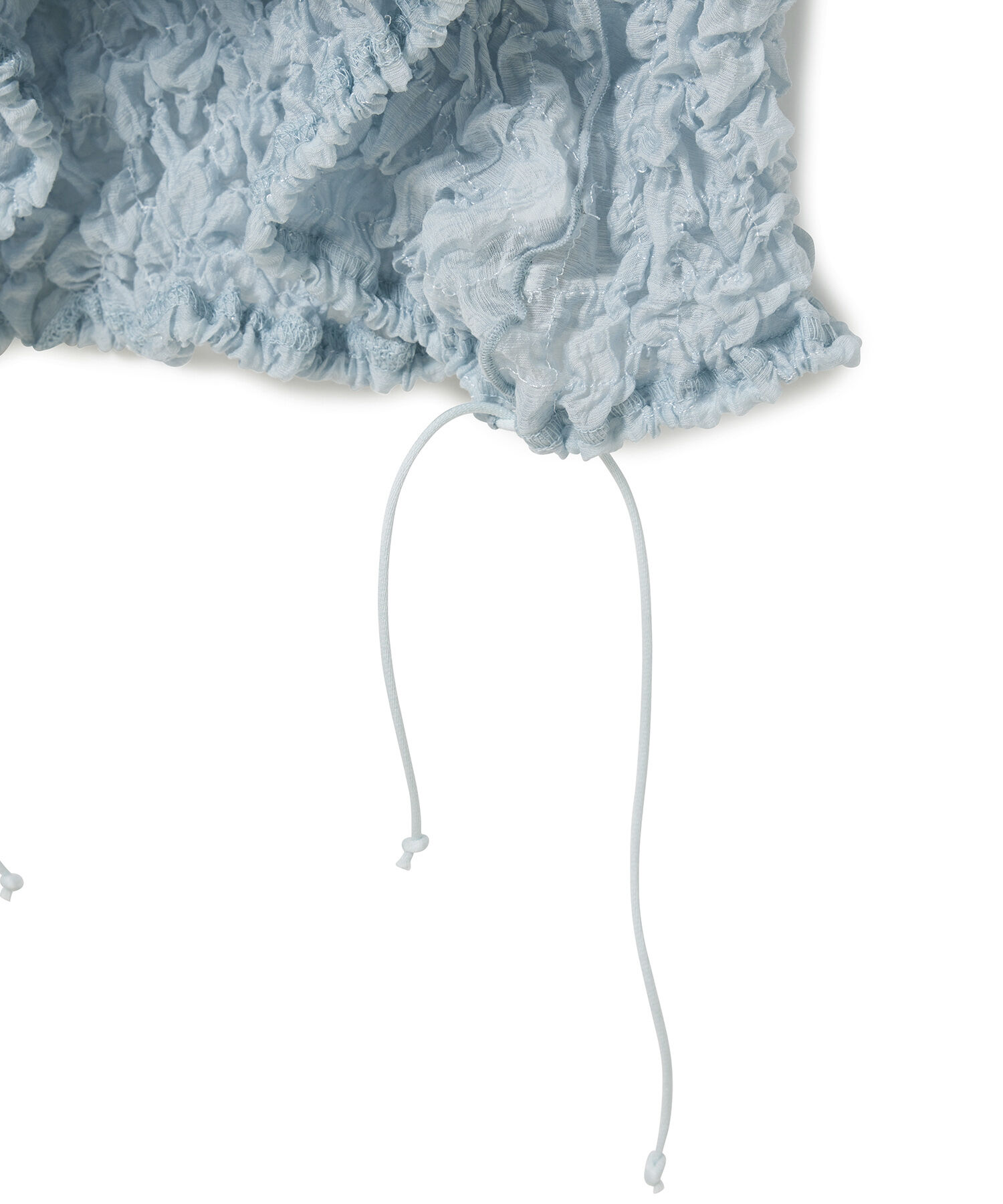 ADAM ET ROPE'「【洗える】シャーリングギャザーホックトップス」|カーディガン|