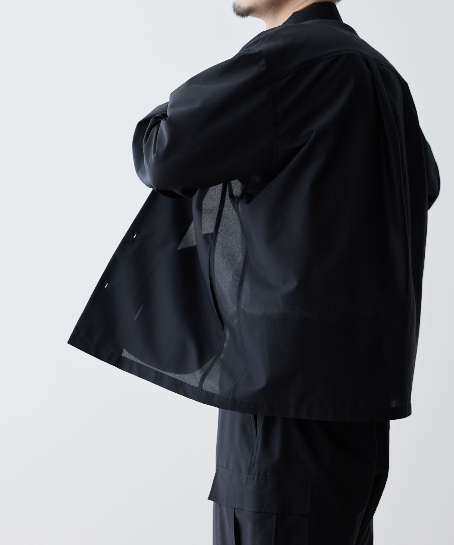 ADAM ET ROPE'「【(F)LIGHT/フライト】超軽量 オーバーサイズ シアー オープンカラーシャツ / 速乾 / ストレッチ / イージ」|シャツ・ブラウス|