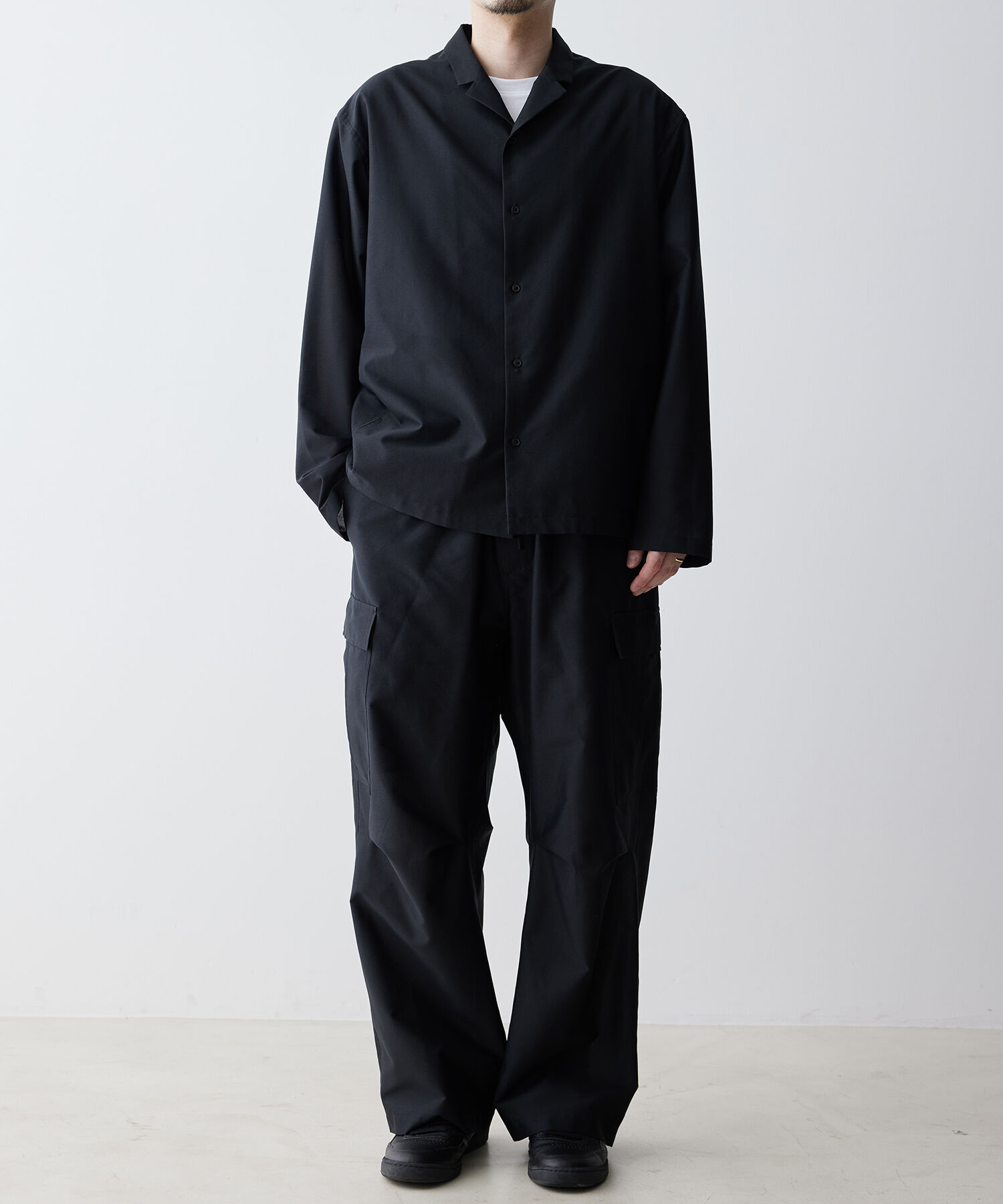 ADAM ET ROPE'「【(F)LIGHT/フライト】超軽量 オーバーサイズ シアー オープンカラーシャツ / 速乾 / ストレッチ / イージ」|シャツ・ブラウス|